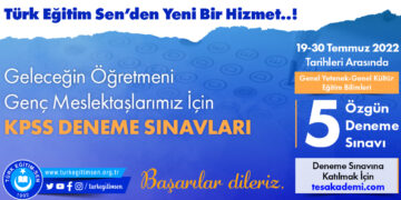 Genç Meslektaşlarımıza KPSS Hazırlık Sürecinde Destek Olmak İçin KPSS Deneme Sınavları Düzenliyoruz.