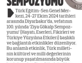 Türk Eğitim Sen’den Ziya Gökalp Sempozyumu – Türkgün