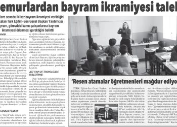 Memurlardan Bayram İkramiyesi Talebi – Aydınlık