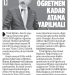 Ücretli Öğretmen Kadar Atama Yapılmalı – Türkgün