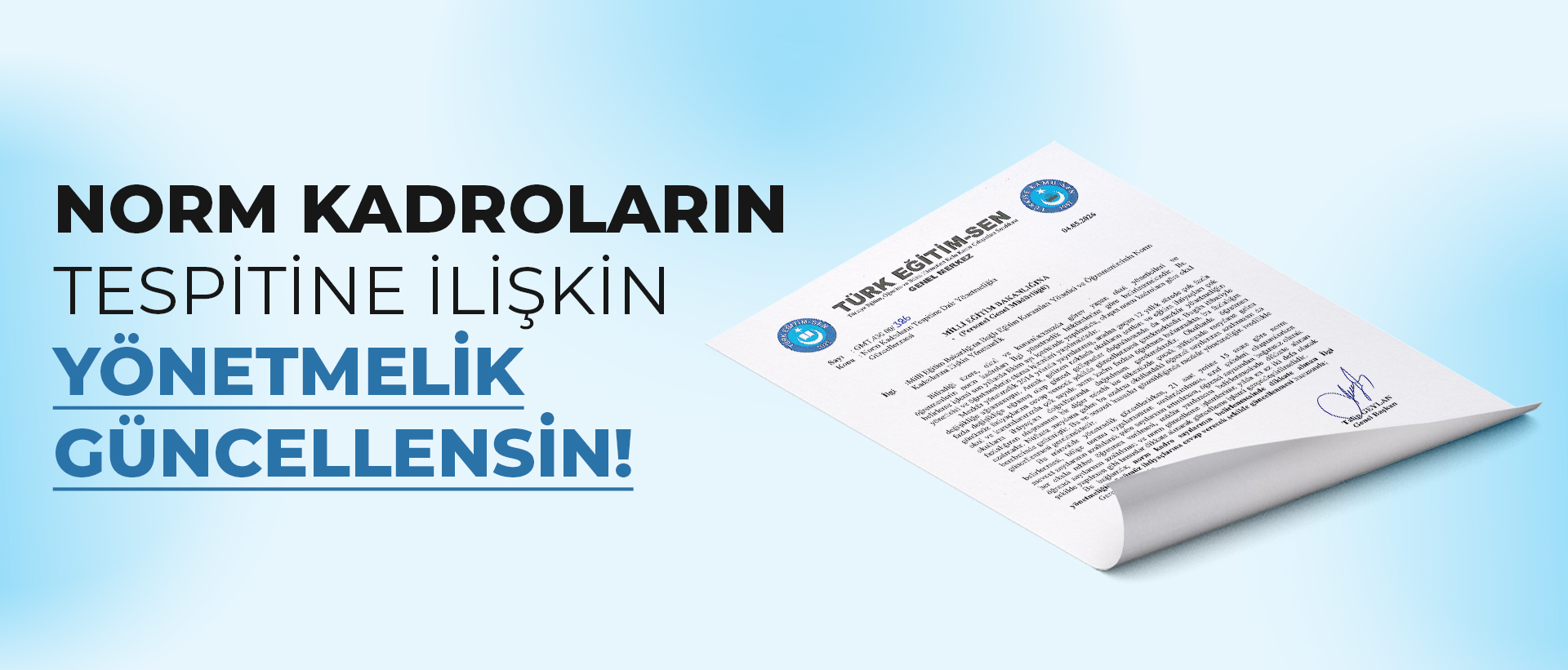 NORM KADROLARIN TESPİTİNE İLİŞKİN YÖNETMELİK  GÜNCELLENSİN!